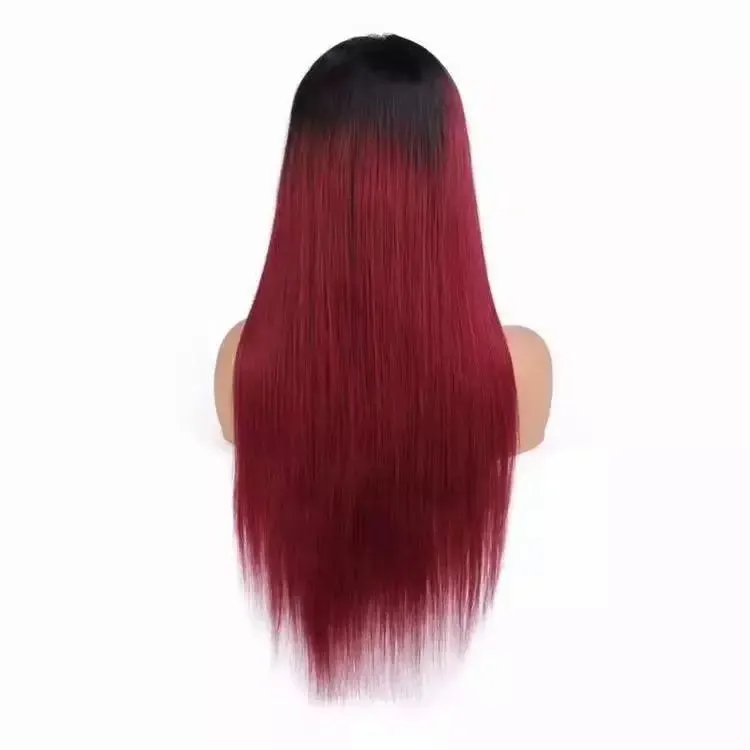 130% Density Burgundy Red Wigs