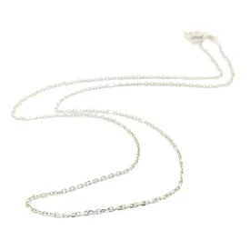 14K W Gold 0.7mm Dia Cut Cable Chain