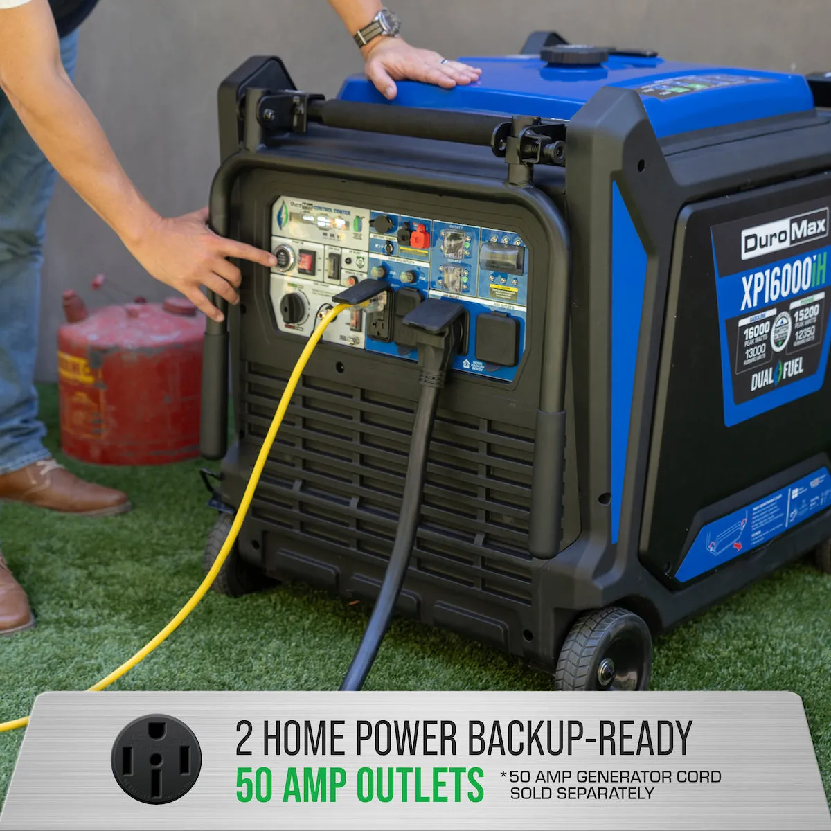 16,000 Watt Dual Fuel Portable Inverter Generator w/ CO Alert