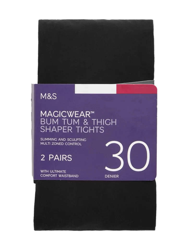 2pk 30 Denier Magicwear™ Opaque Tights