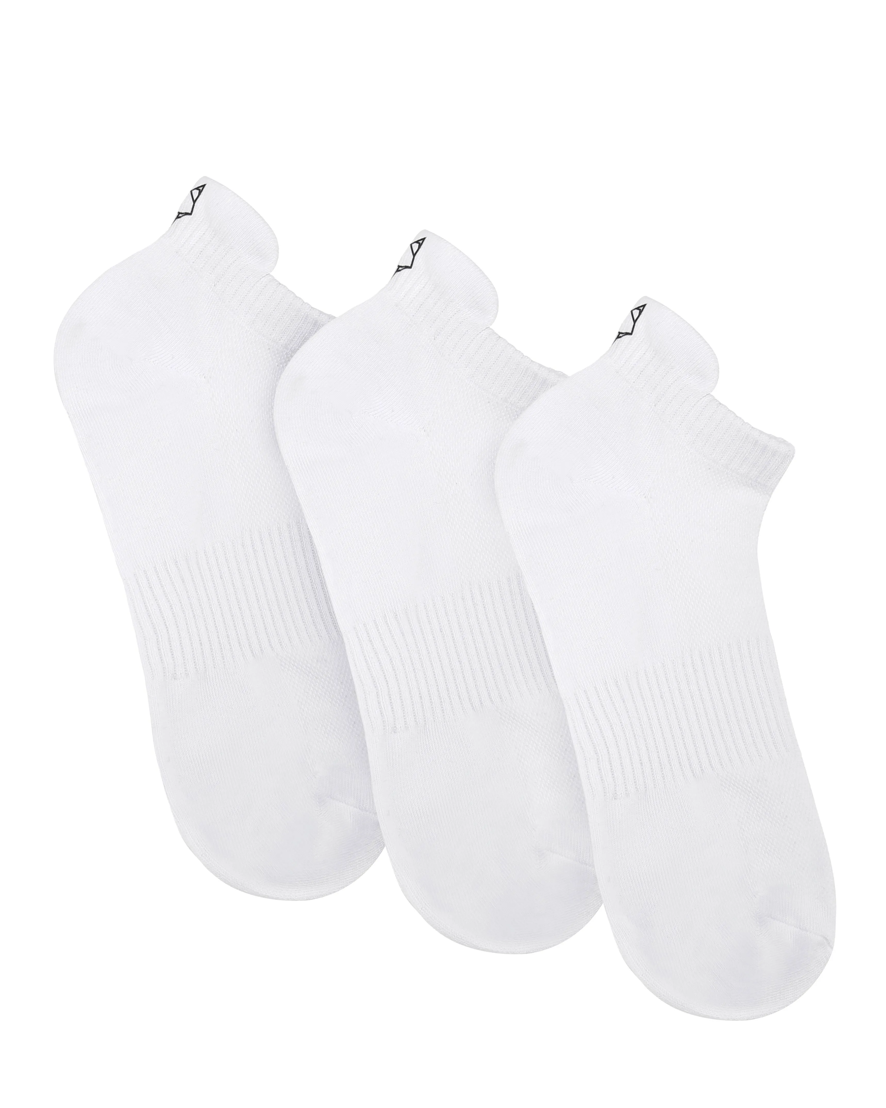 3 Pack Mens Egyptian Cotton Ankle Socks White