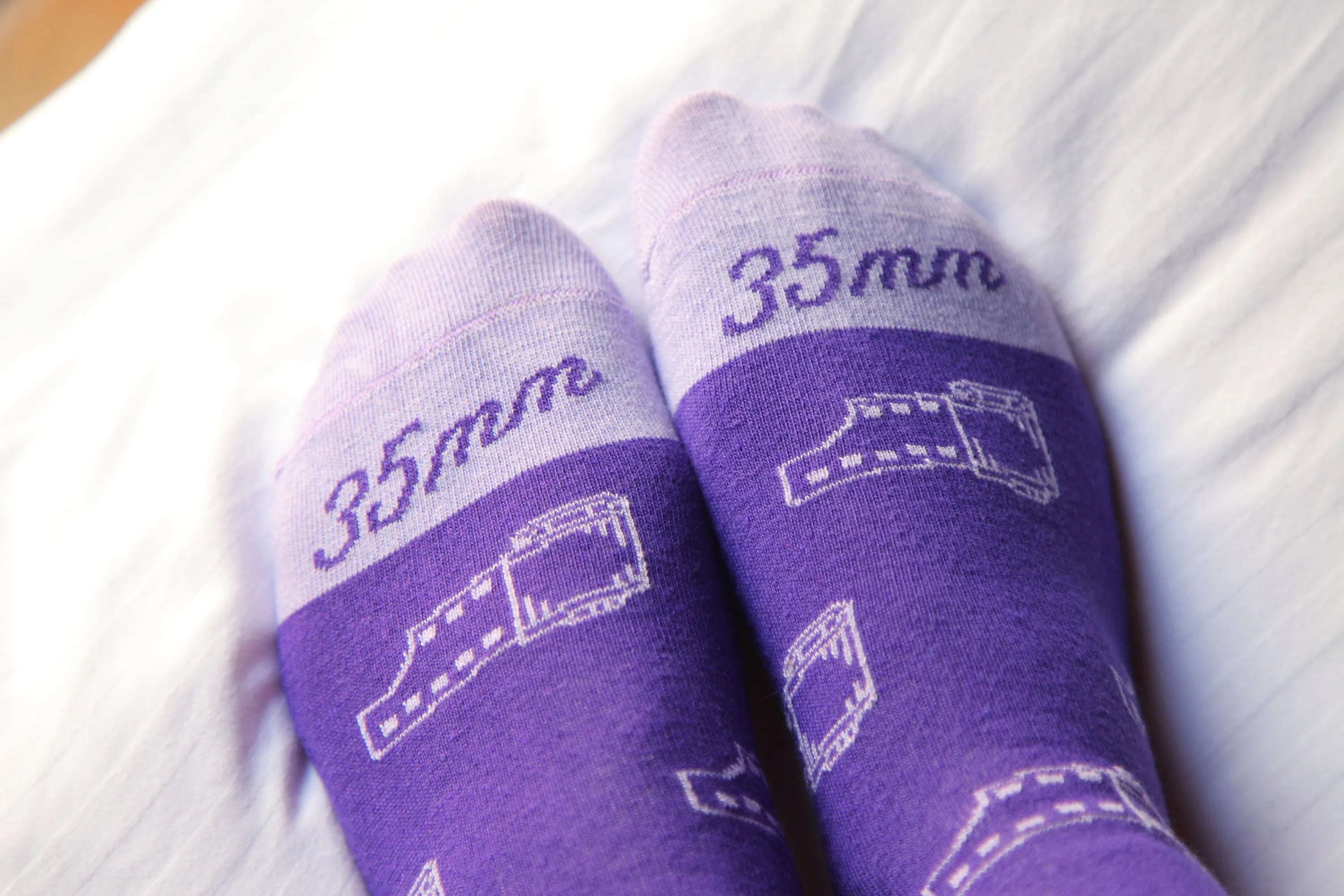 35mm Film Socks - Purple Fringe