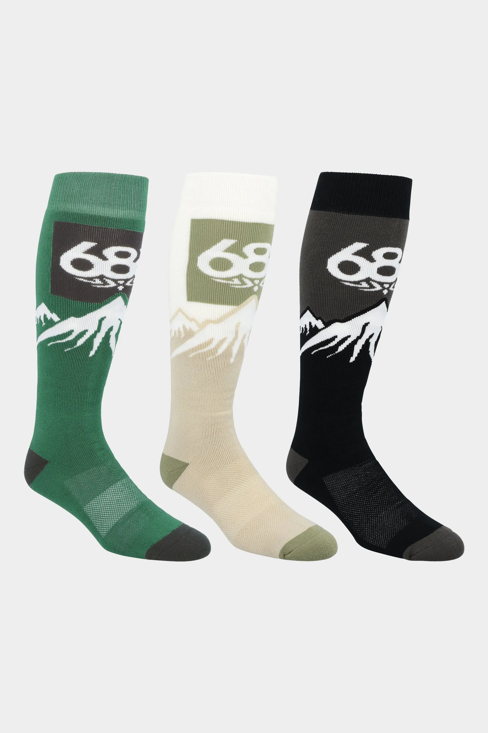 686 Men's Snow Caps Sock (3-Pack)