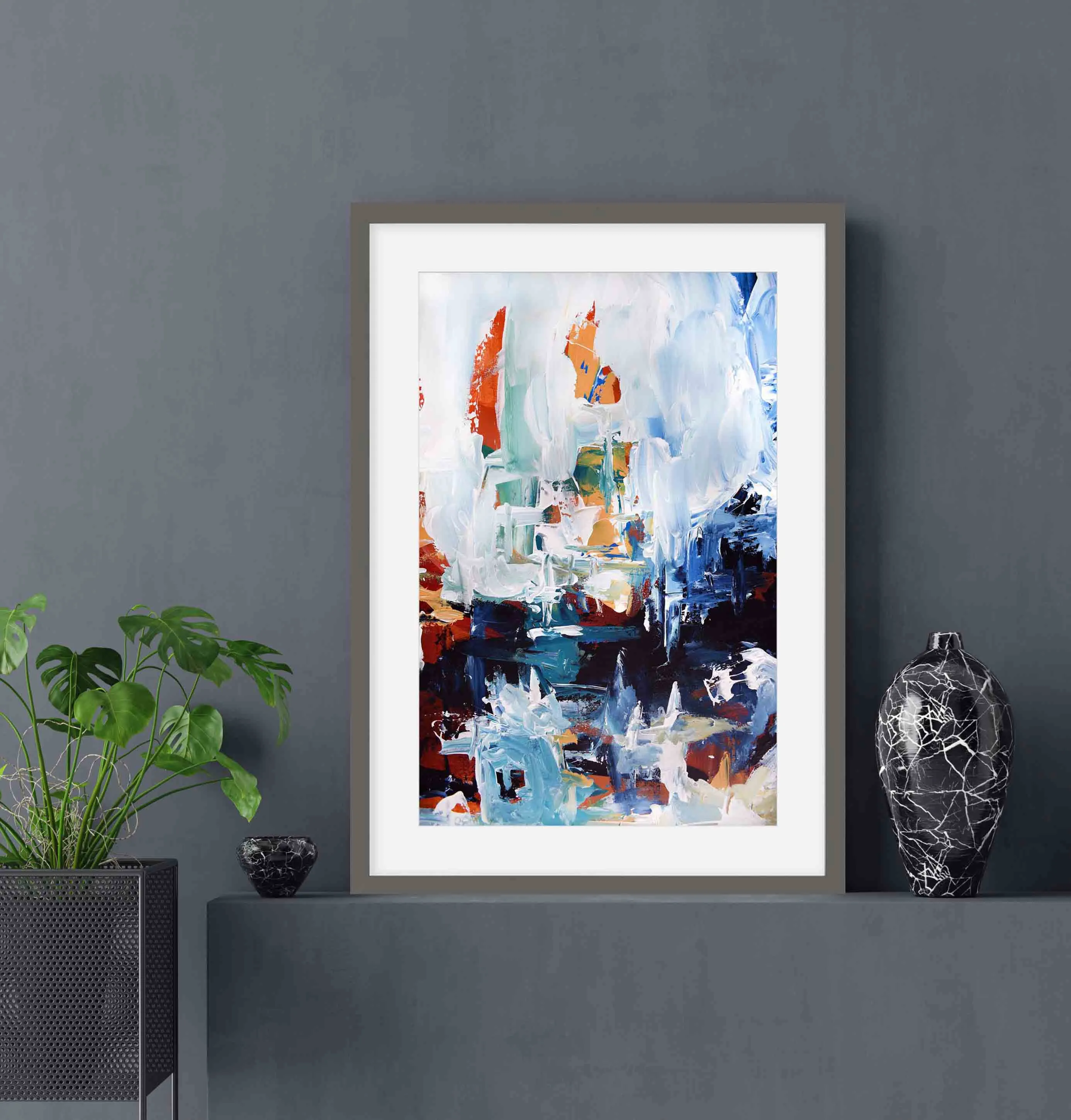 Abstract 165 Framed Art