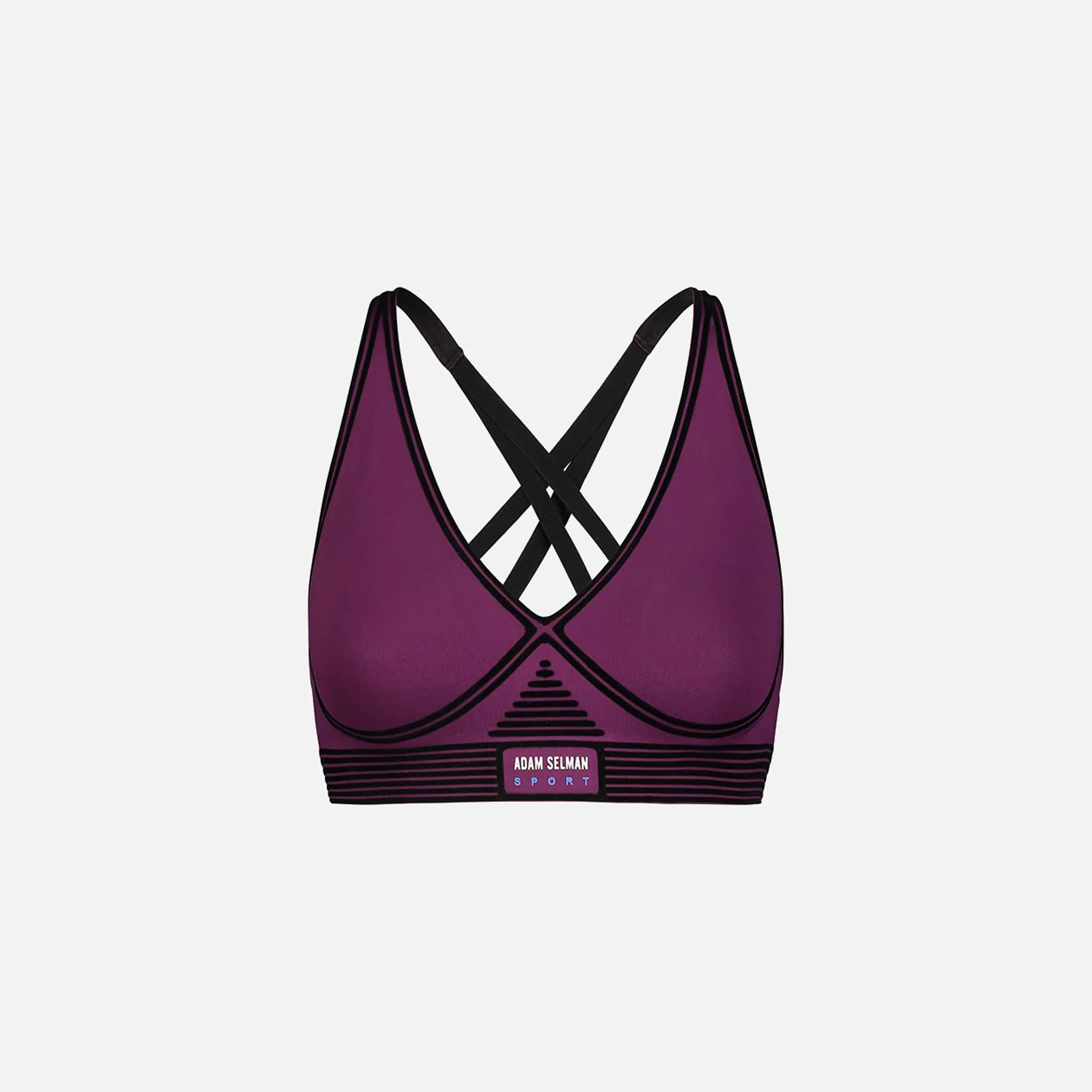 Adam Selman Bonded Active V-Neck Bra - Juice