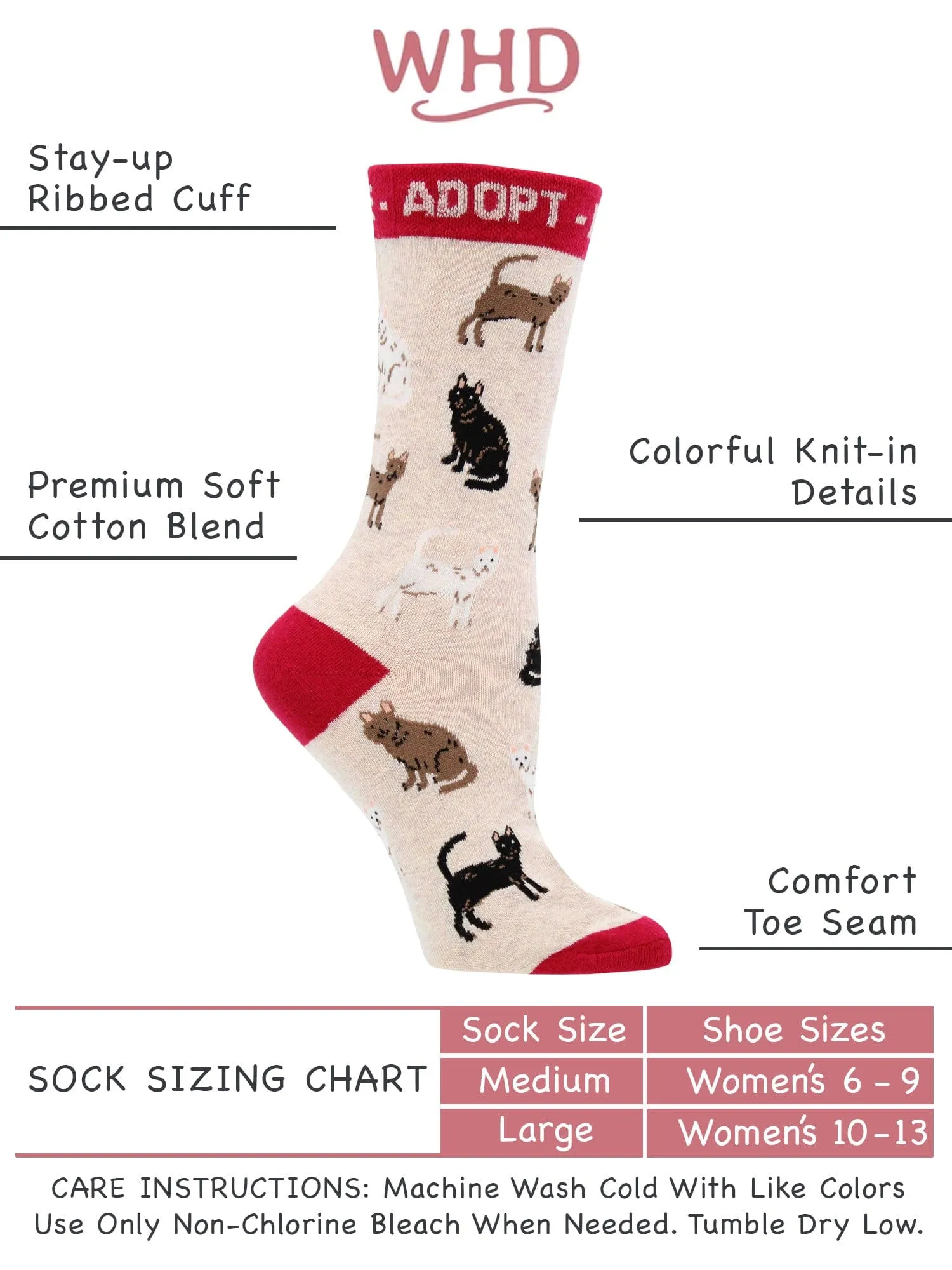 Adopt a Cat Socks Perfect Cat Lovers Gift