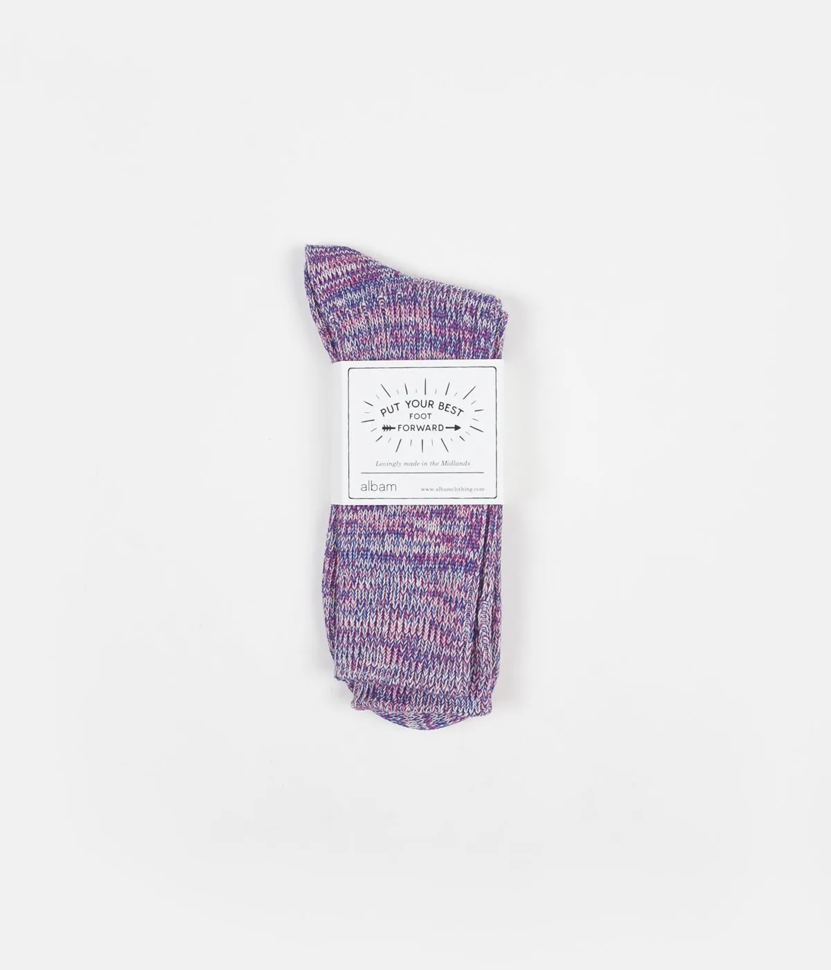 Albam Marl Socks - Blue / Pink / White