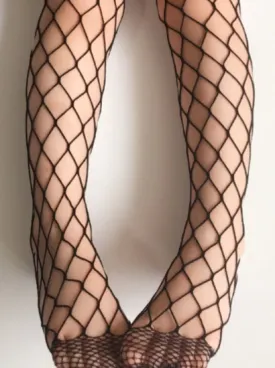 Always In Character Black Large Fishnet Tights