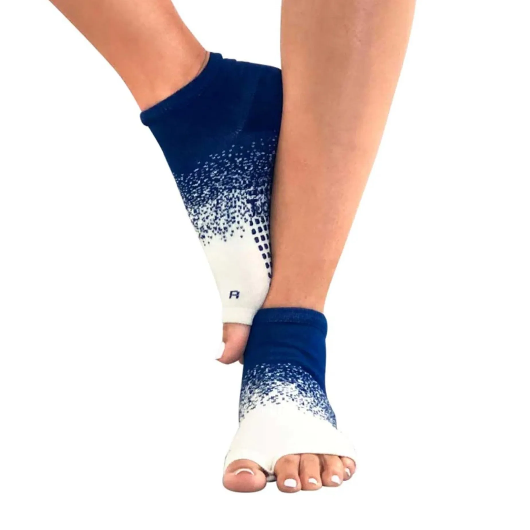 Anklet Grip Socks - Blue Effervescent (Barre / Pilates)