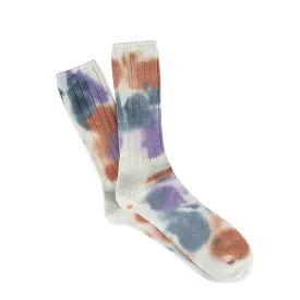 Anonymous Ism Scatter Dye Crew Socks Ink Blue - ONE SIZE