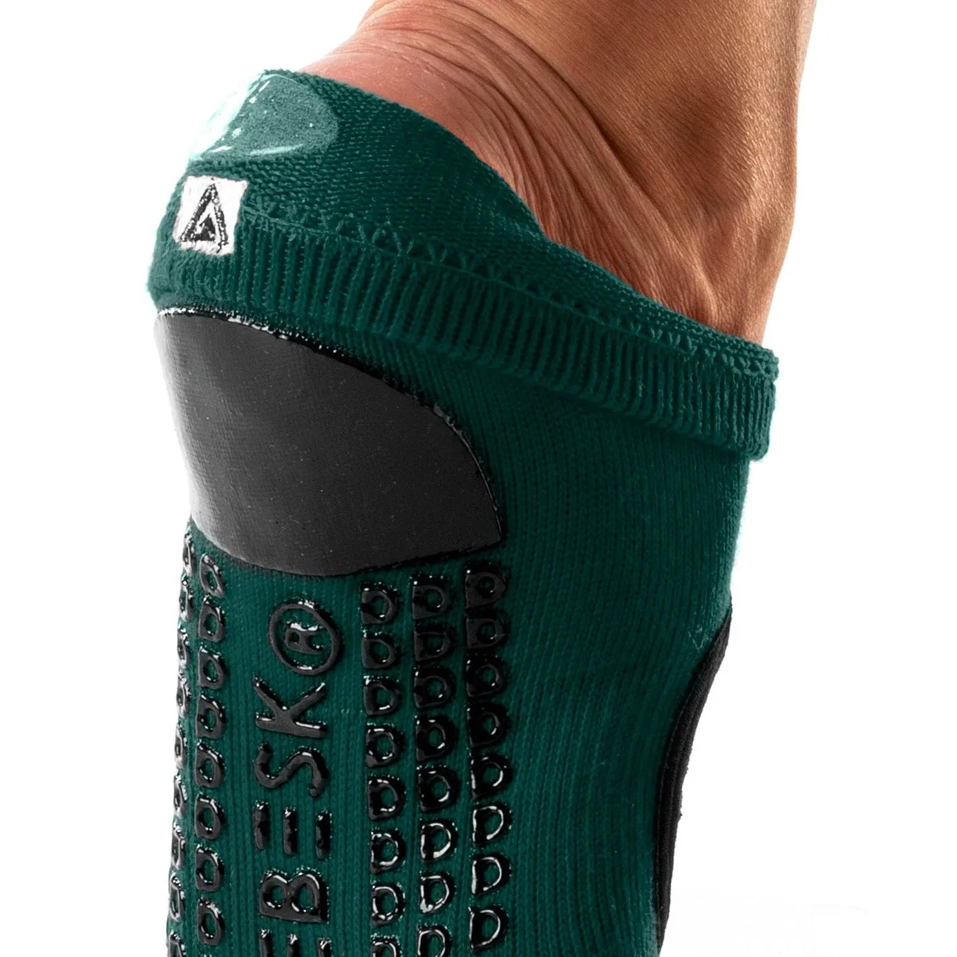 Arebesk Fishnet Grip Socks - Forest Green (Barre / Pilates)