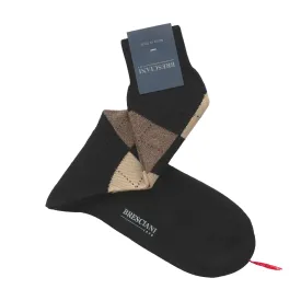 Argyle Cotton Socks in Black