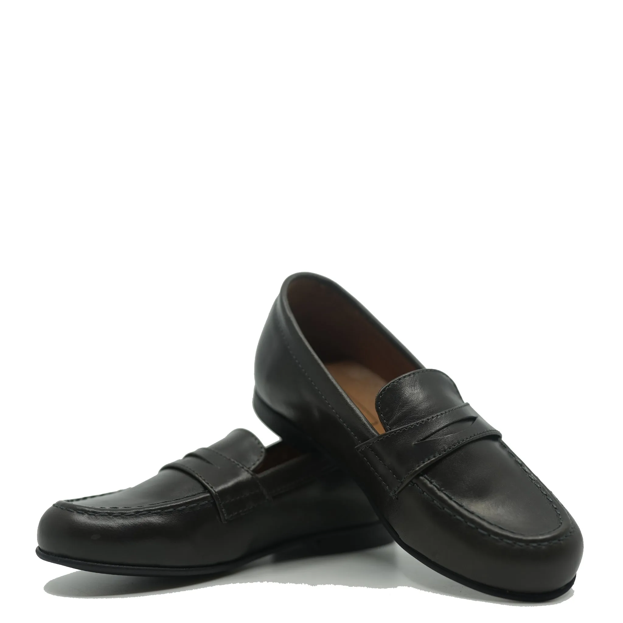 Atlanta Mocassin Gray Florentic Penny Dress Loafer