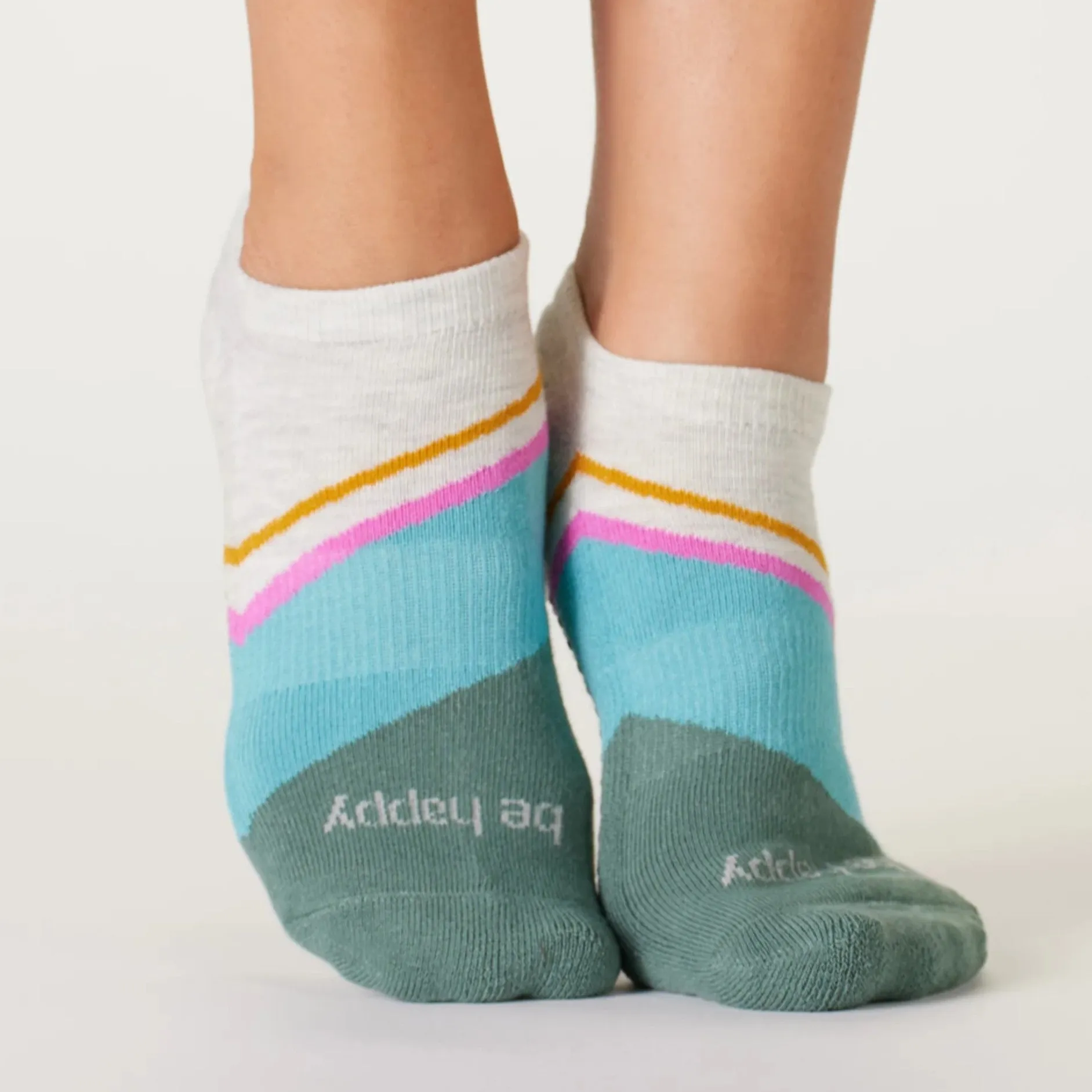 Be Happy - Laila Juniper Grip Socks (Barre / Pilates)