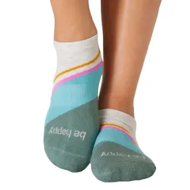 Be Happy - Laila Juniper Grip Socks (Barre / Pilates)