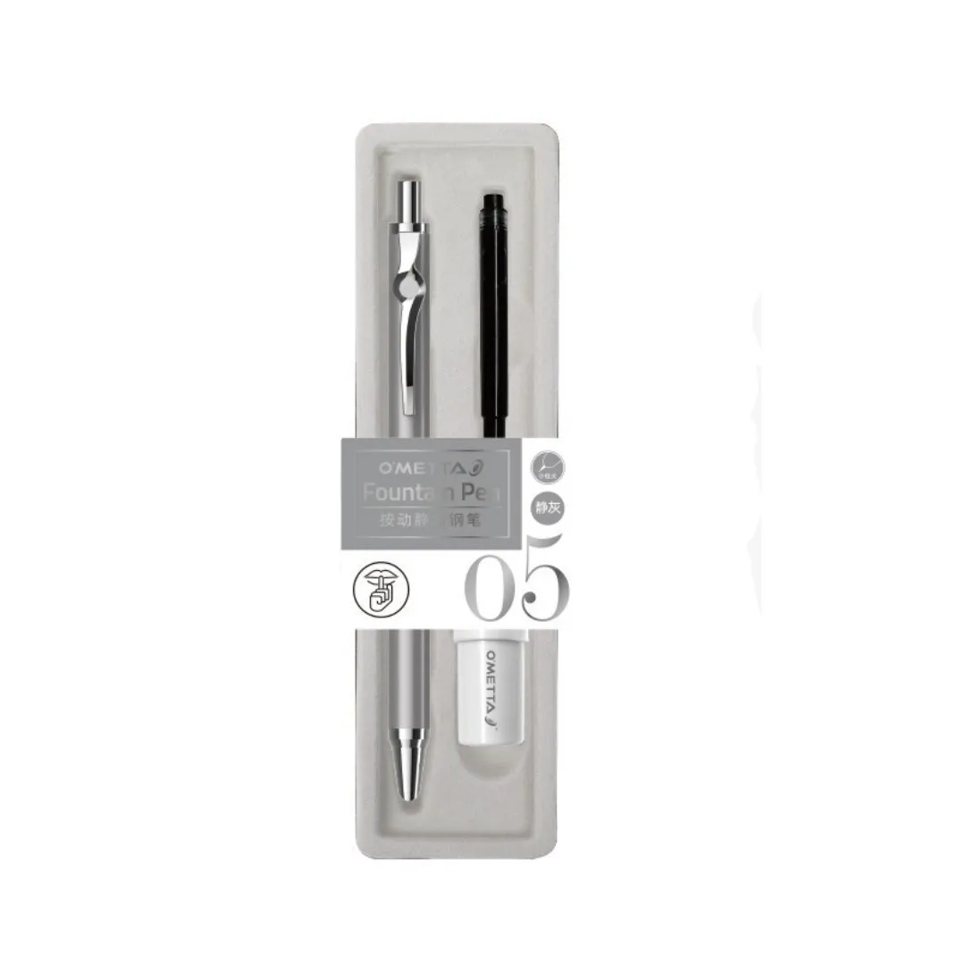 Beifa Ometta No-Noise Retractable Fountain Pen with Ink Cartridge