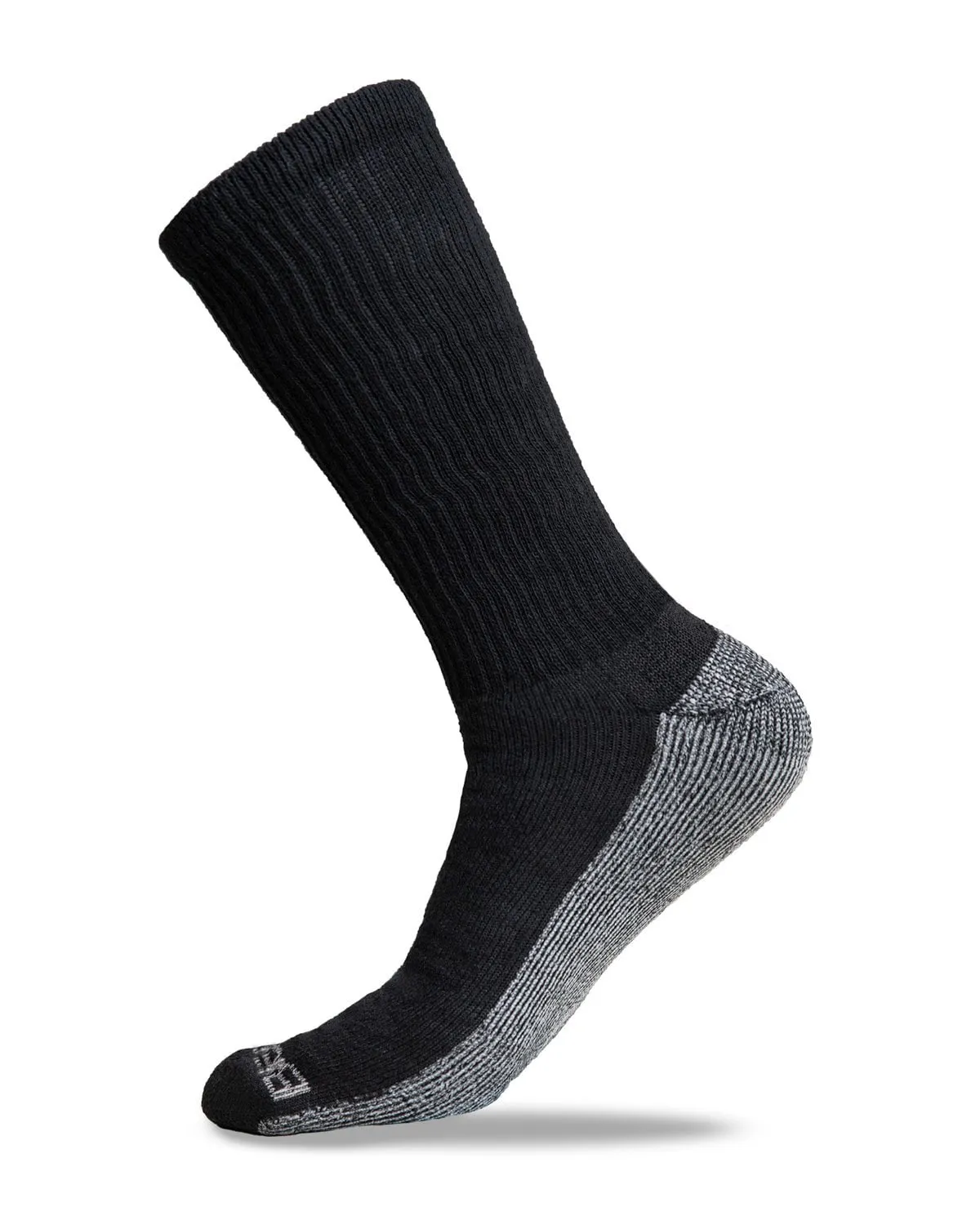 Berne Mens Everyday Work 3-Pack Black Cotton Blend Crew Socks