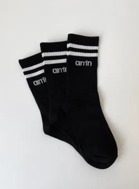 Black Aim High Socks 3-pack