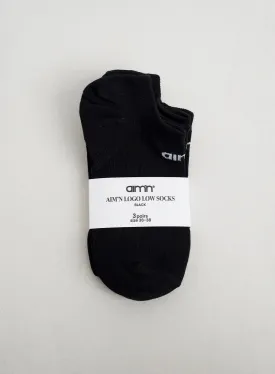 Black aim'n Logo Low Socks 3-pack