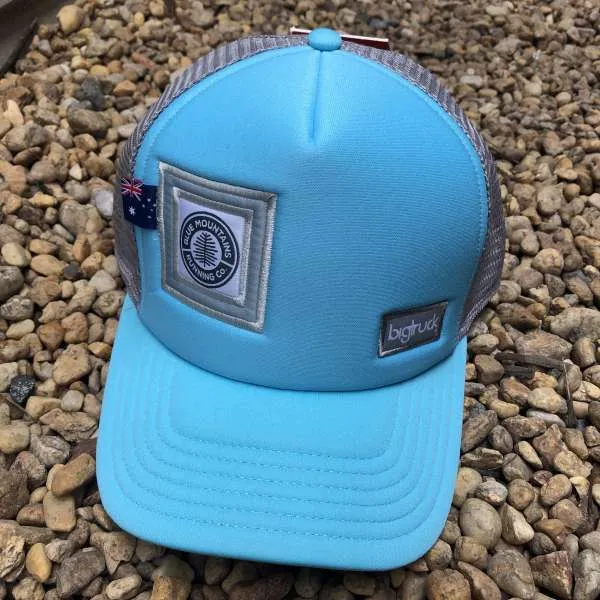 Blue Mountains Running Co Branded Big Truck Trucker Cap Original