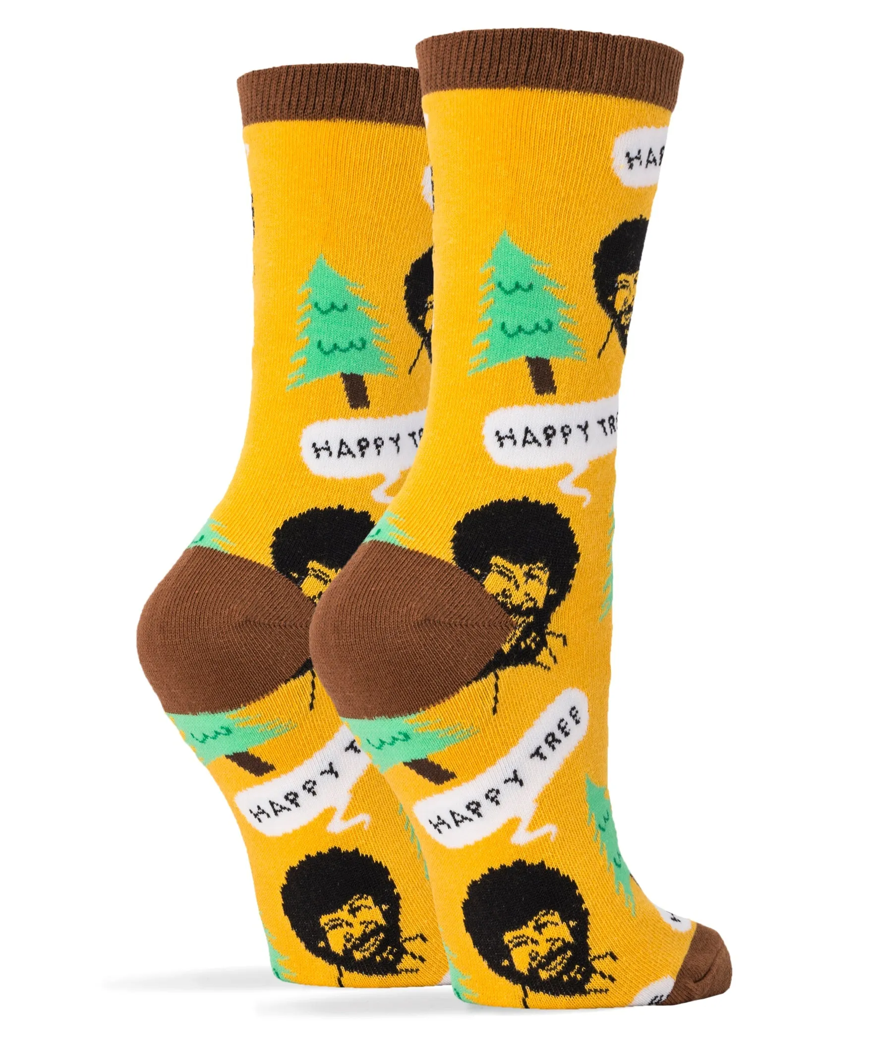 Bob Ross Happy Tree Socks