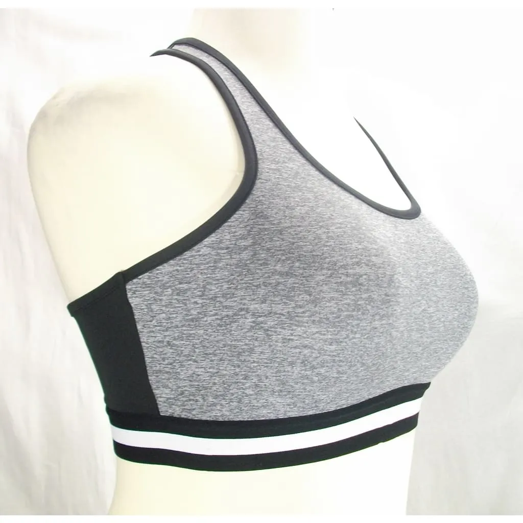 Bongo Junior's Cropped Athletic Tank Top Wire Free Sports Bra MEDIUM Gray