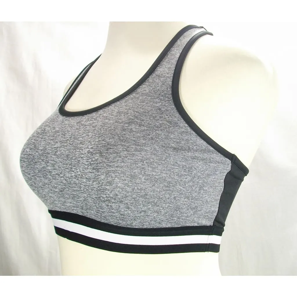 Bongo Junior's Cropped Athletic Tank Top Wire Free Sports Bra MEDIUM Gray