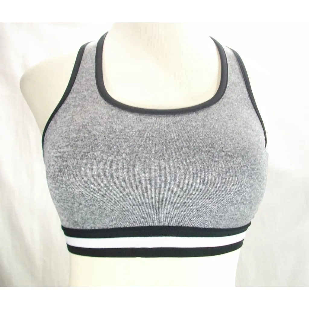 Bongo Junior's Cropped Athletic Tank Top Wire Free Sports Bra MEDIUM Gray