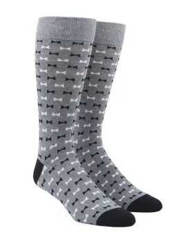 Bow Tie Black Dress Socks