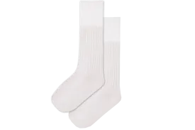 Boys 3/4 Nylon Cricket Socks - White