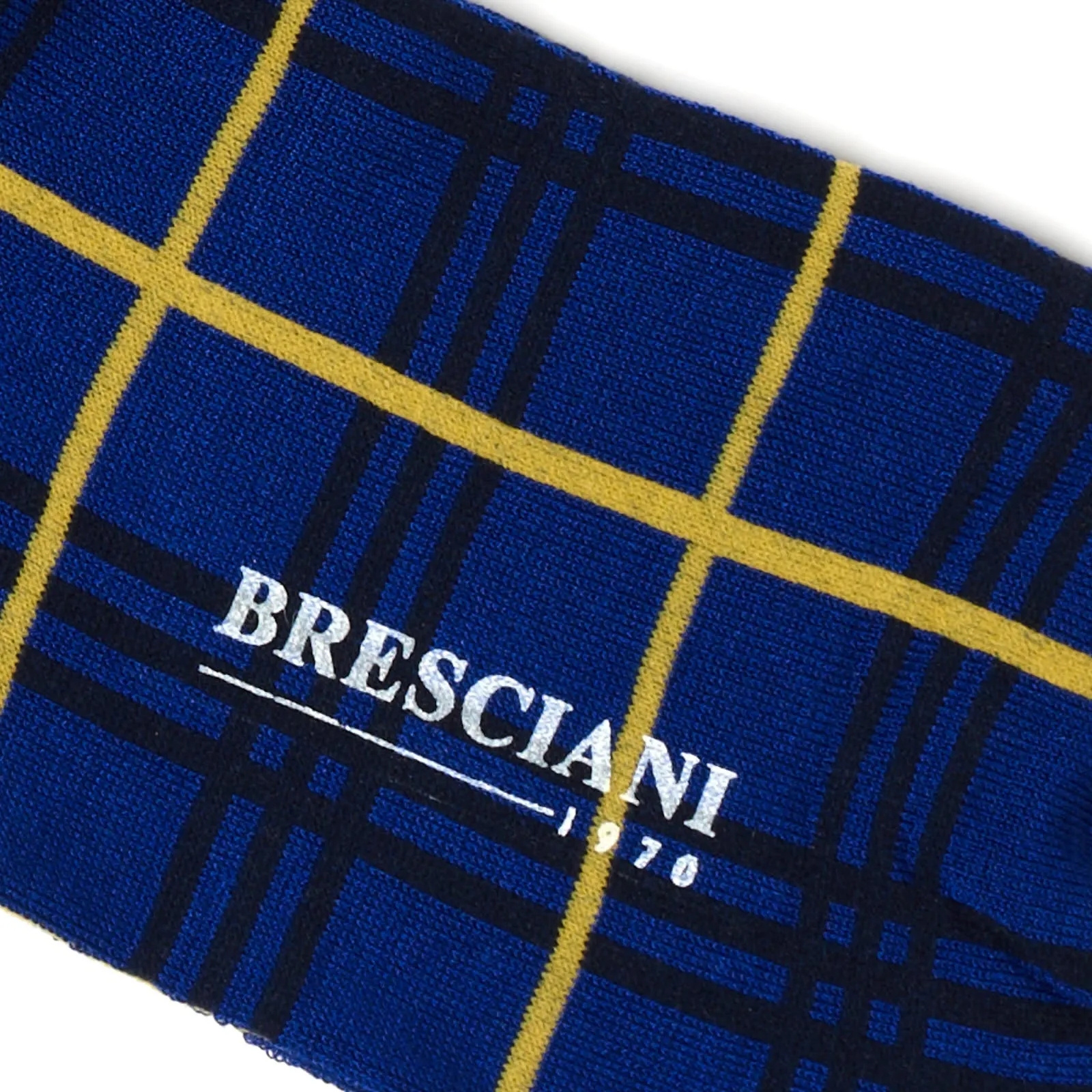 BRESCIANI Cotton Geometry Design Mid Calf Length Socks US M L