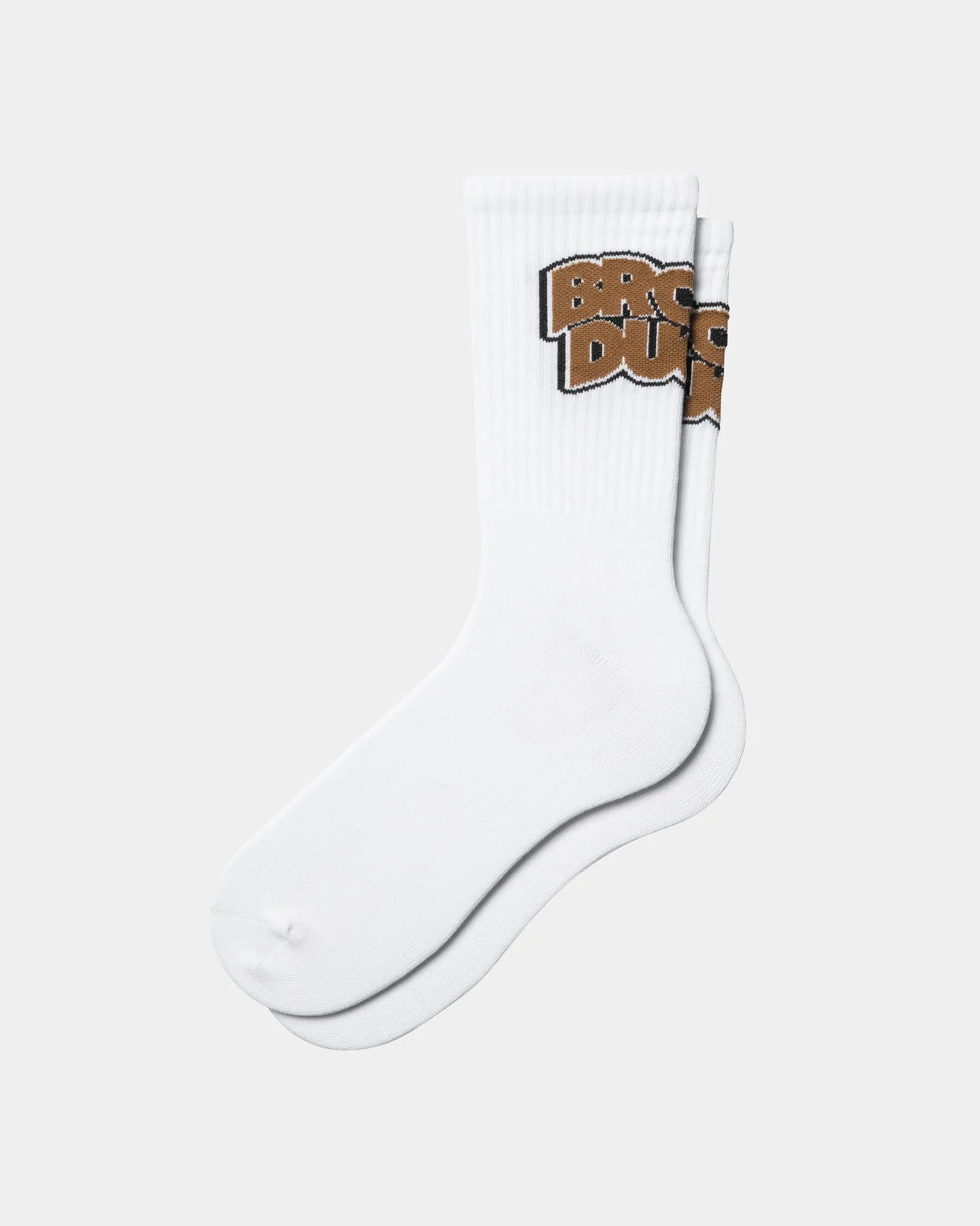 Brown Ducks Socks | White