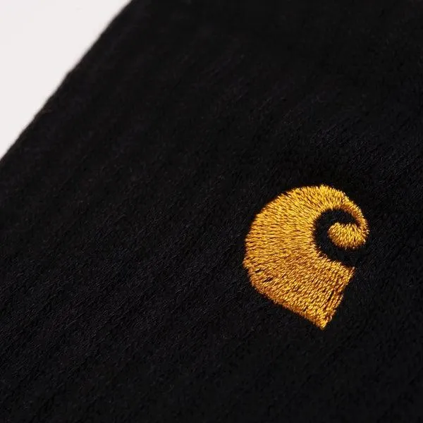 Carhartt WIP Chase Crew Socks Black - Gold