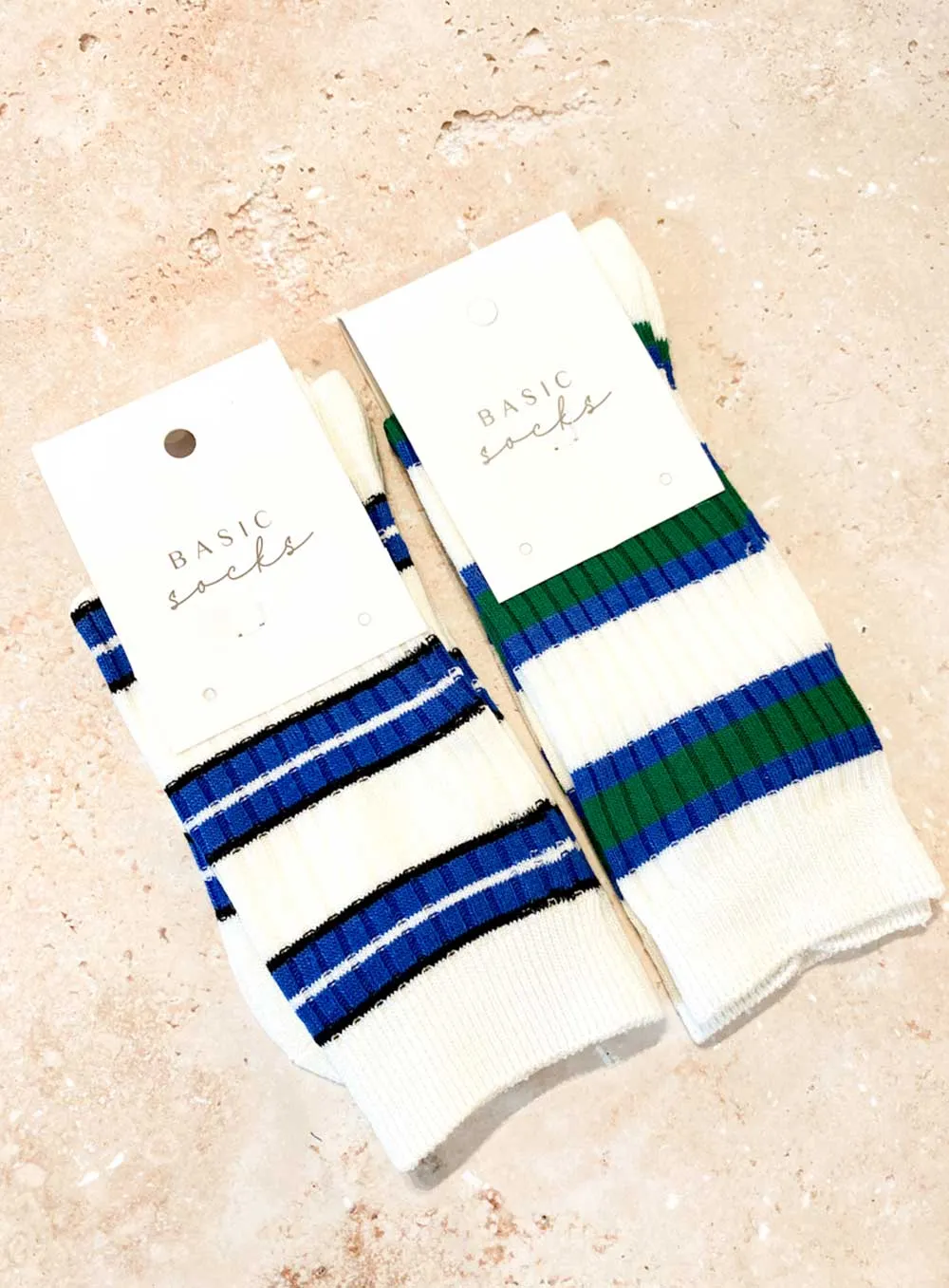 Charlotte Varsity Socks-BLUE