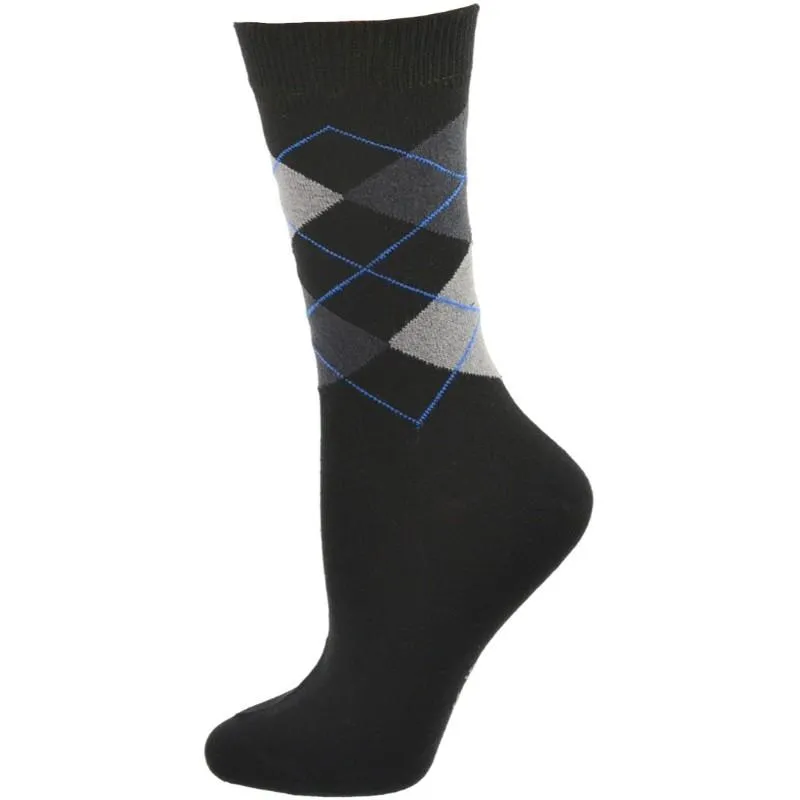 Cotton Argyle Crew Women's Socks