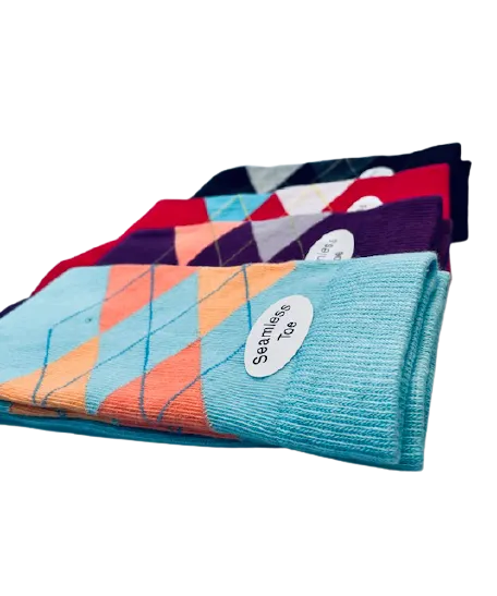 Cotton Argyle Crew Women's Socks