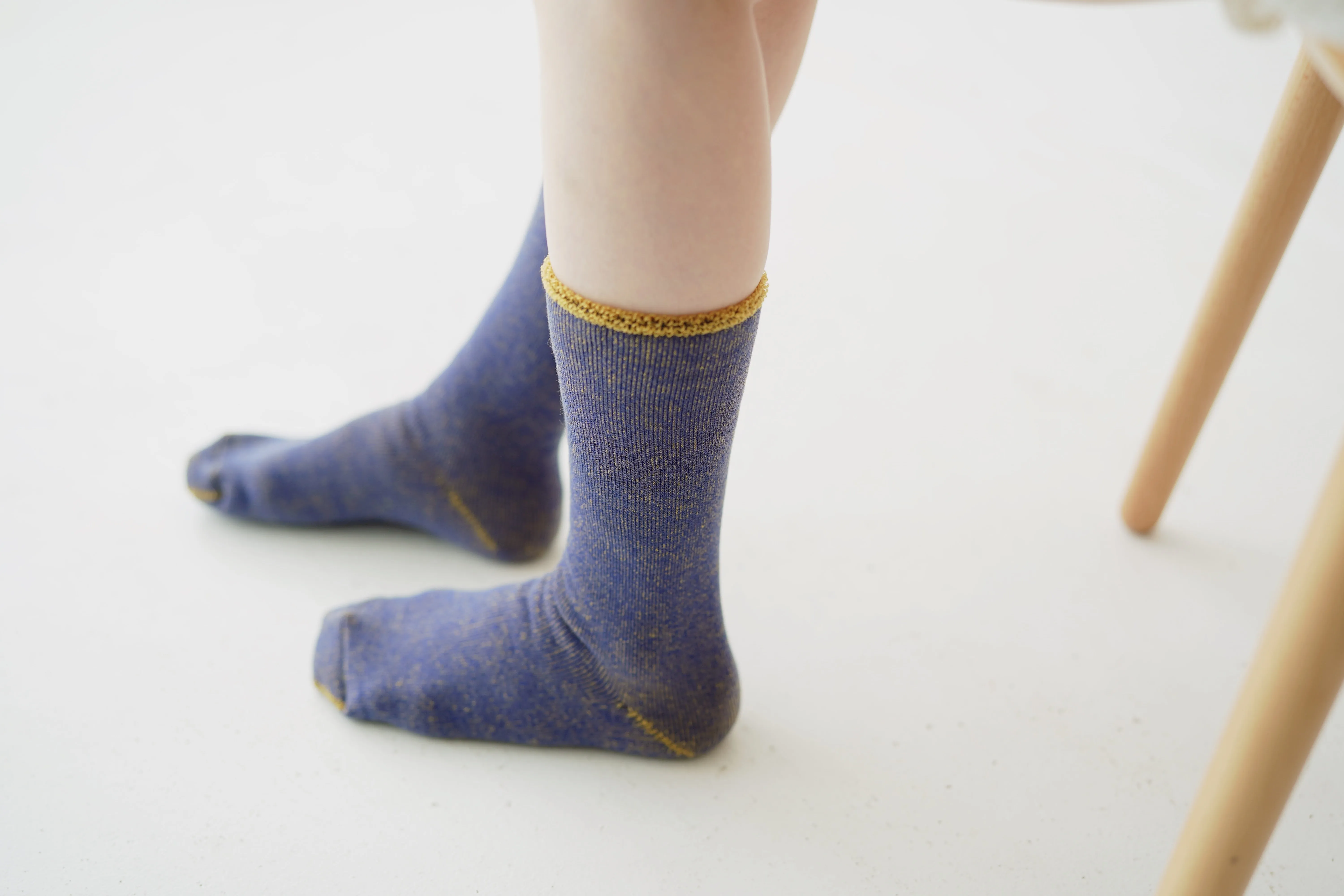 Cotton Wool Pile Socks - Lapis Lazuli