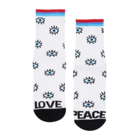 Crew - Love & Peace Grip Socks (Barre / Pilates)