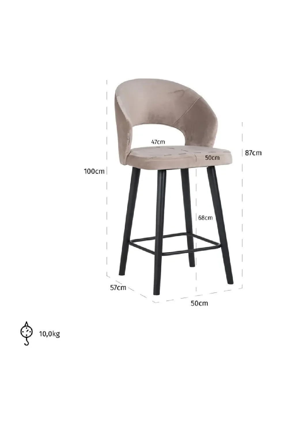 Cut-Out Counter Stool | OROA Savoy