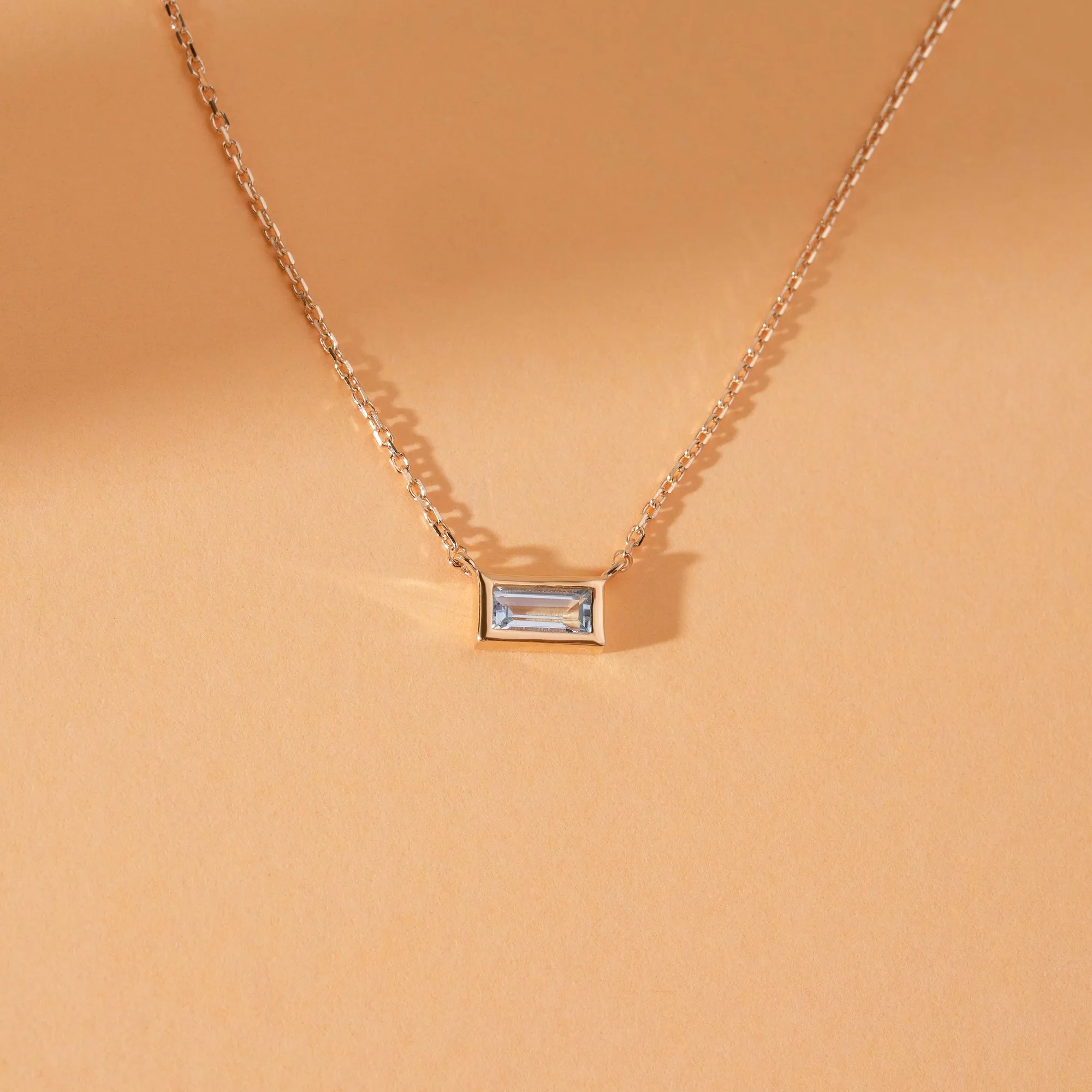 Dainty Aquamarine Necklace, Teresa