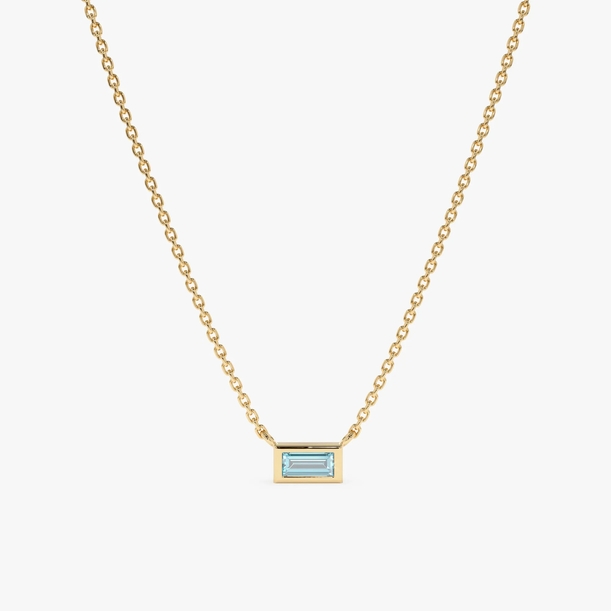 Dainty Aquamarine Necklace, Teresa