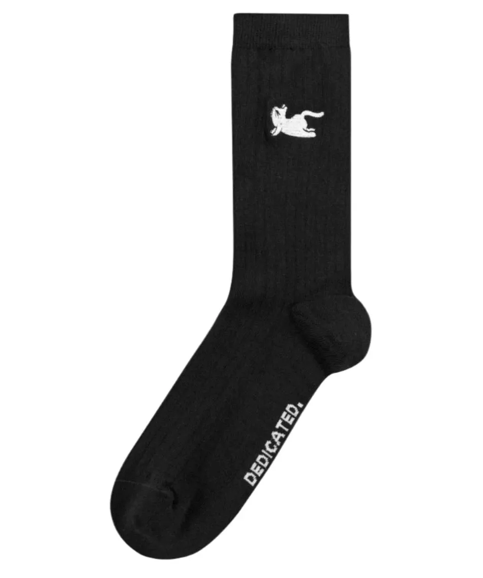 DEDICATED Knivsta rib socks yoga cats 3-pack women