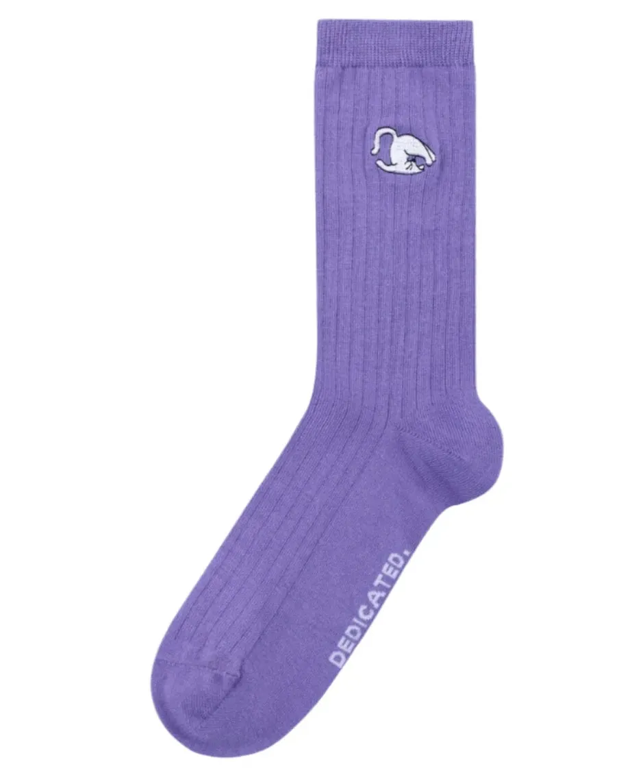 DEDICATED Knivsta rib socks yoga cats 3-pack women