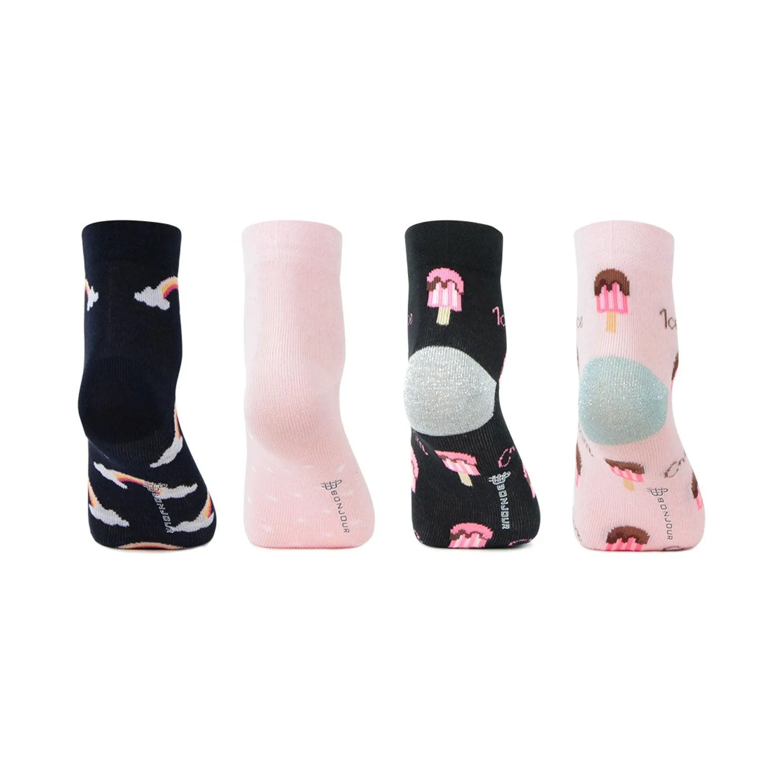 Designer Socks For Girls- Pack Of 4