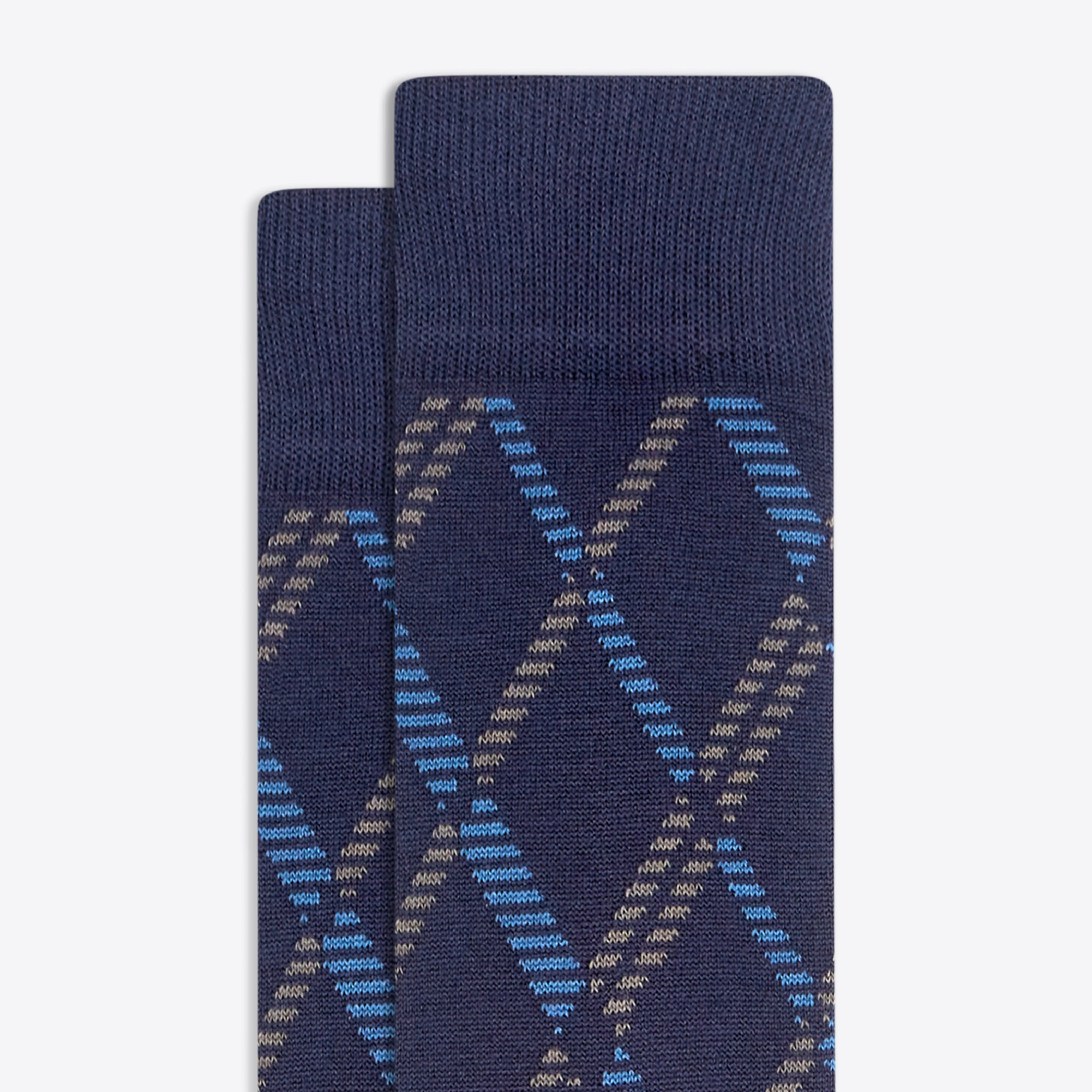 Diamond Check Mid-Calf Socks