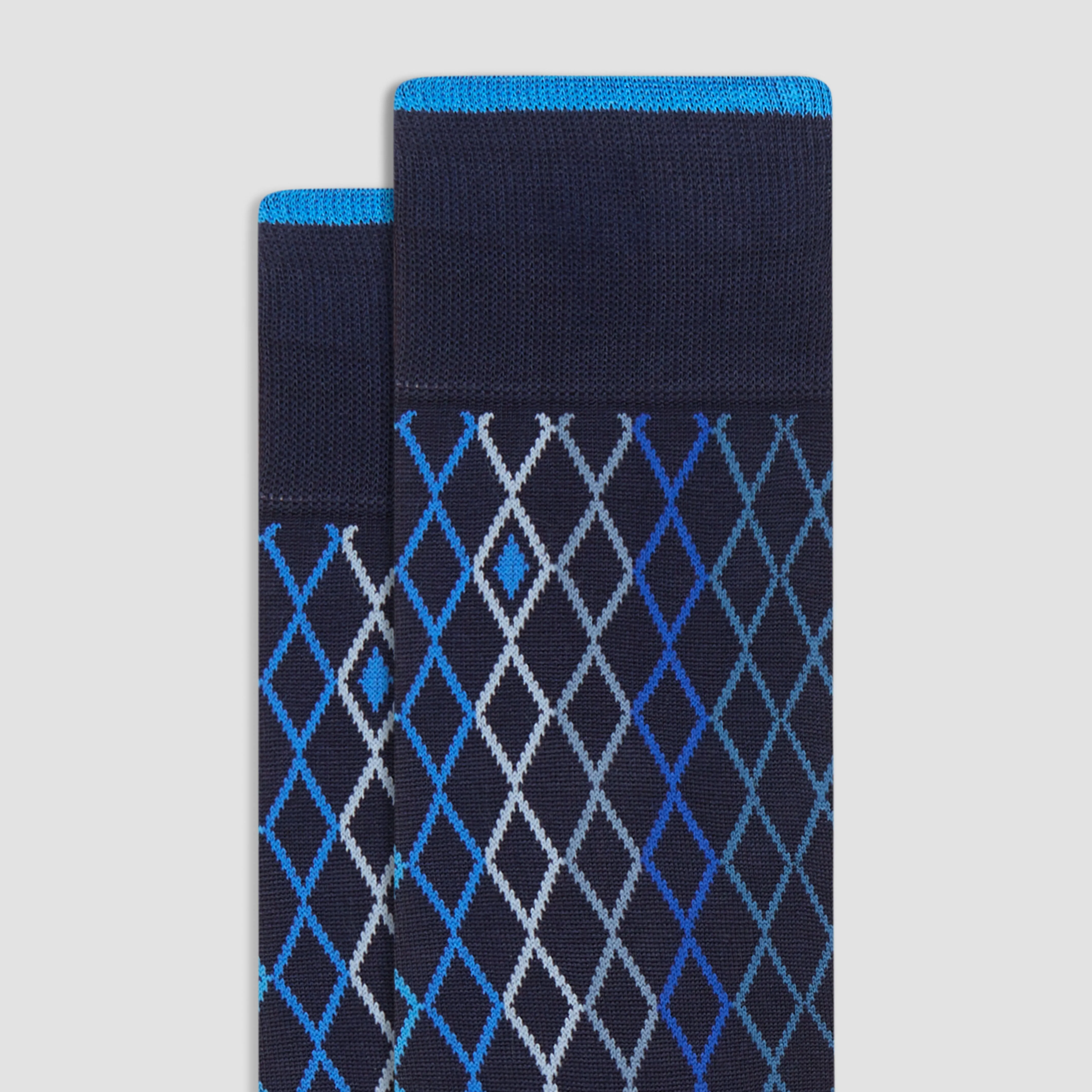 Diamond Check Mid-Calf Socks