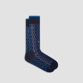 Diamond Check Mid-Calf Socks