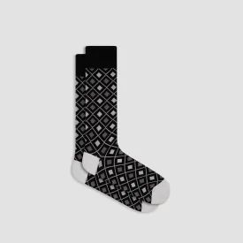 Diamond Check Mid-Calf Socks