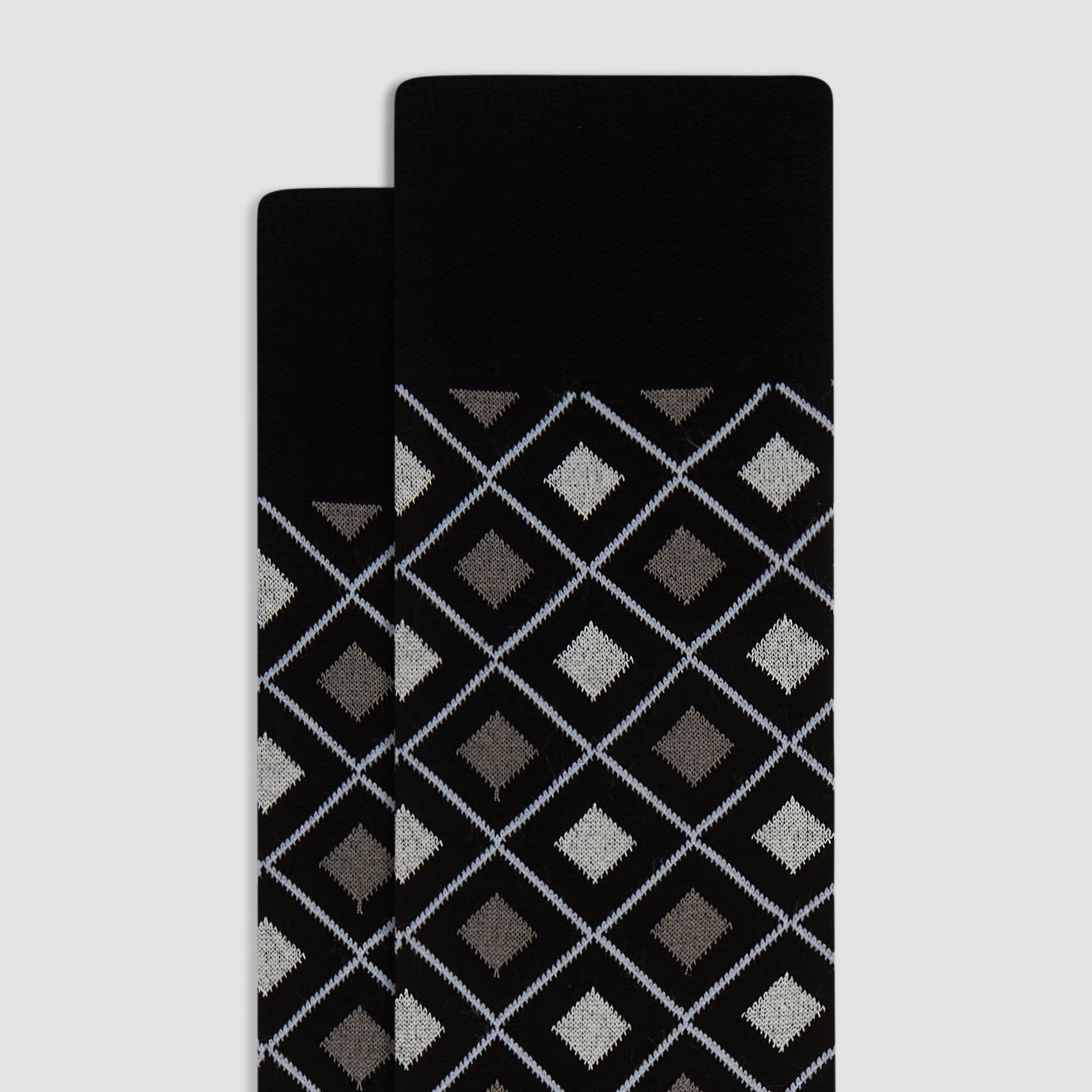 Diamond Check Mid-Calf Socks