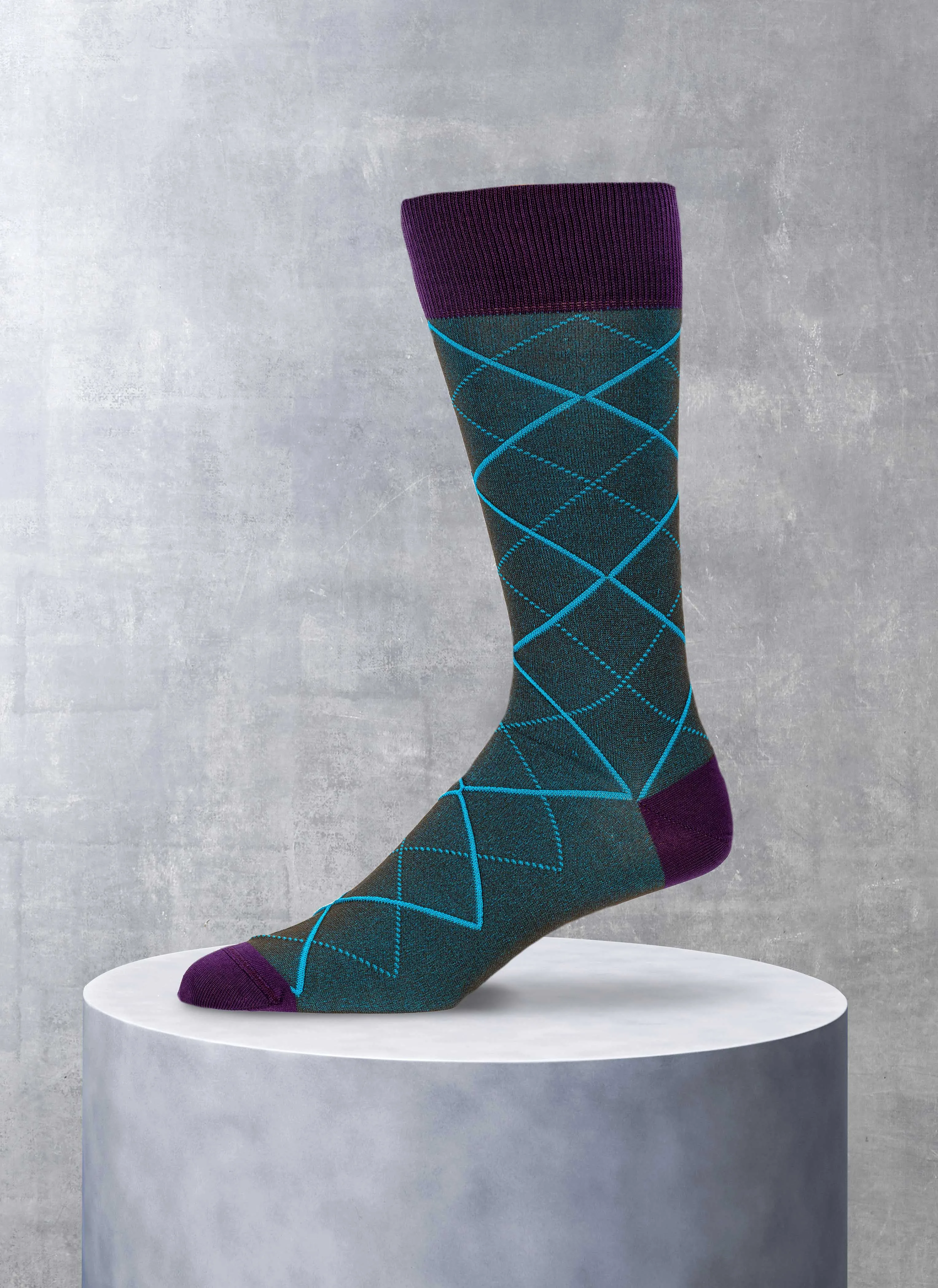 Diamond Racker Sock in Teal DIPEDARIUS®